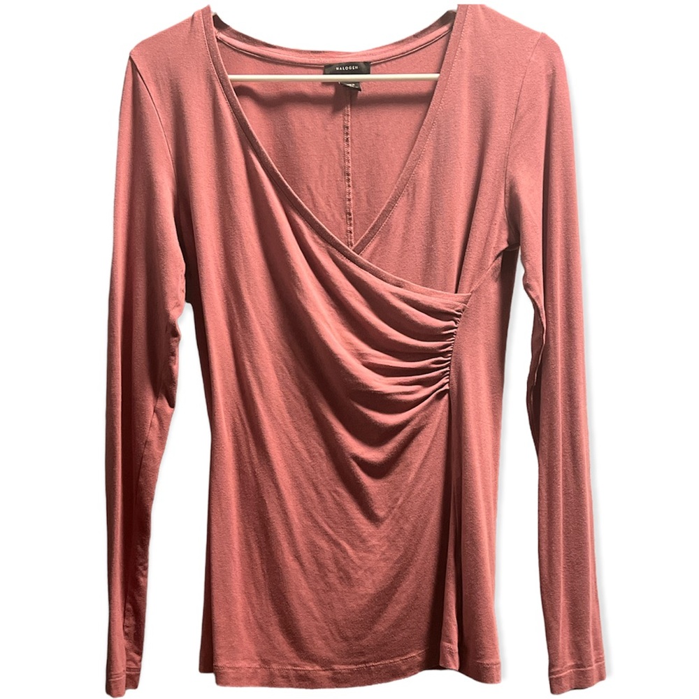 Halogen Faux Wrap Long Sleeve Women’s Tee